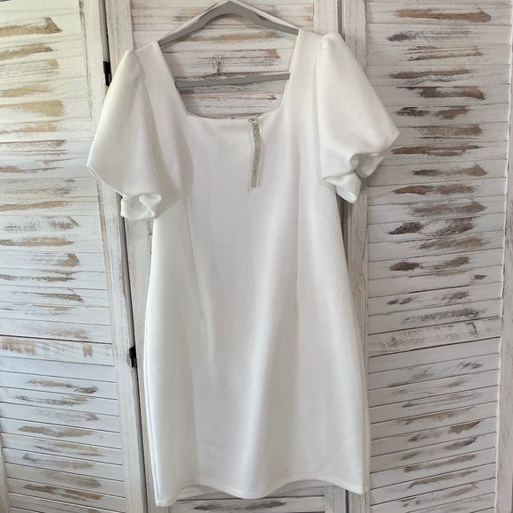 NWT She + sky white textured dress - Picture 1 of 2